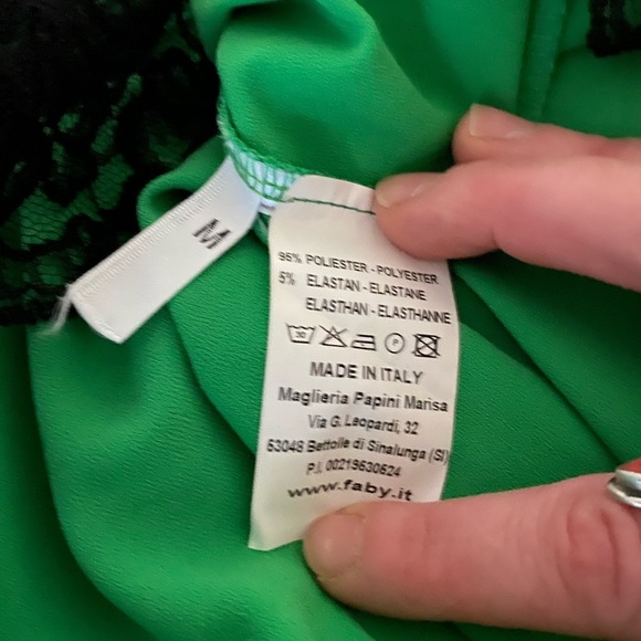 Fabiola Kelly Green/Black Fit & Flare Dress Medium - Picture 7 of 7